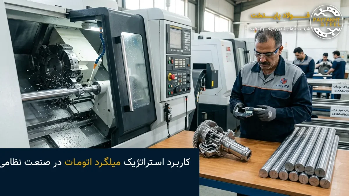 میلگرد اتومات خوش تراش در کارگاه تراشکاری