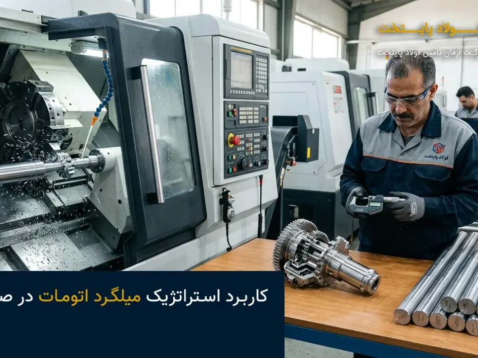 میلگرد اتومات خوش تراش در کارگاه تراشکاری