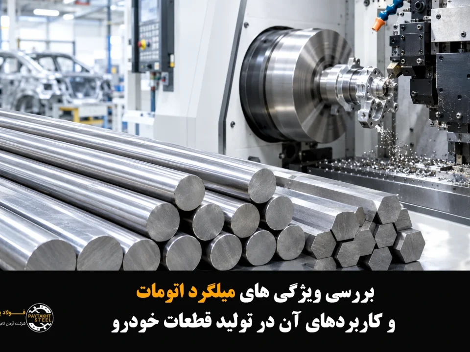 میلگرد اتومات و فولاد خوش تراش در فرآیند تولید قطعات خودرو فولاد پایتخت